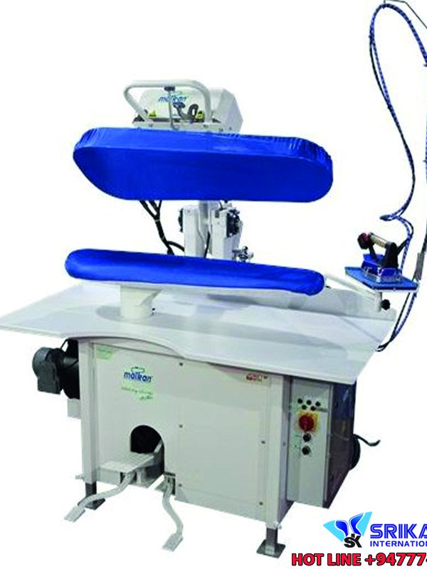 * Sensitive buck designed by advanced tecnology CNC machine. * Doing ironing at requested form and in high quality. * Heavy construction with ergonomic design. * Excellent vacuum. * 380V threephase electricity. * 100% safe with steam ventile and alarm worked under high pressure.Automatic water feeding by motopump. * Steam tube is made of Cr-Ni stainless steel. * Steam capacity 15 kg/h. * With 35 L water tank. * Producing steam in 35 minute. * Working pressure 4 bar. * Upper heater element power 2x7.5 kw. * Manufactured accordance with CE norm. * İncluded hand iron for retouching. * Making vacuum at lower buck and giving steam from upper-lower buck. * Upper and lower bucks dimensions: 345x250x1130 mm.* Please ask for optional SYC20 water softener.